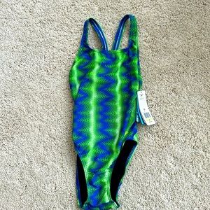 NWT Speedo women’s time lapse competitive one piece swimsuit